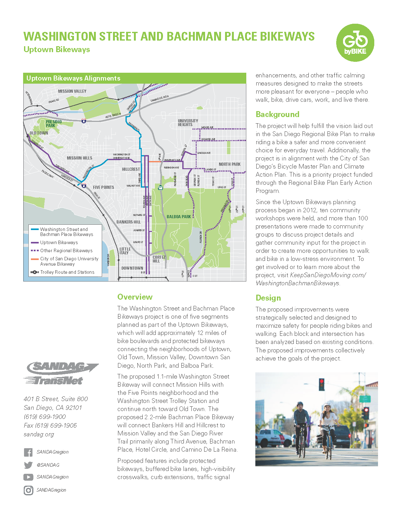 View the Washington Street and Bachman Place Bikeways project fact sheet in English.