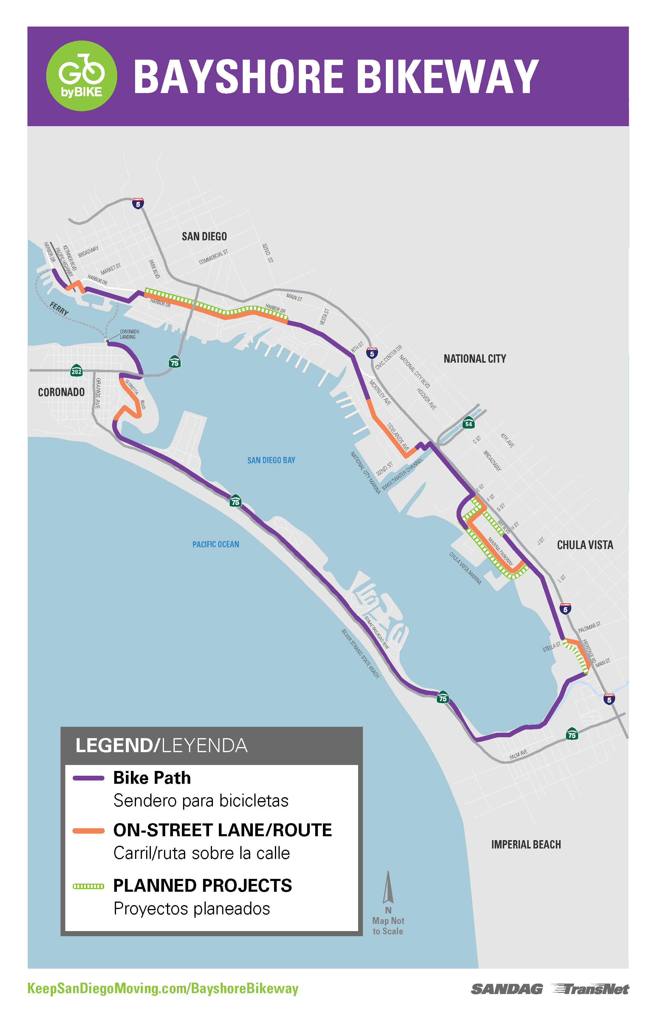 Bayshore Bikeway Map