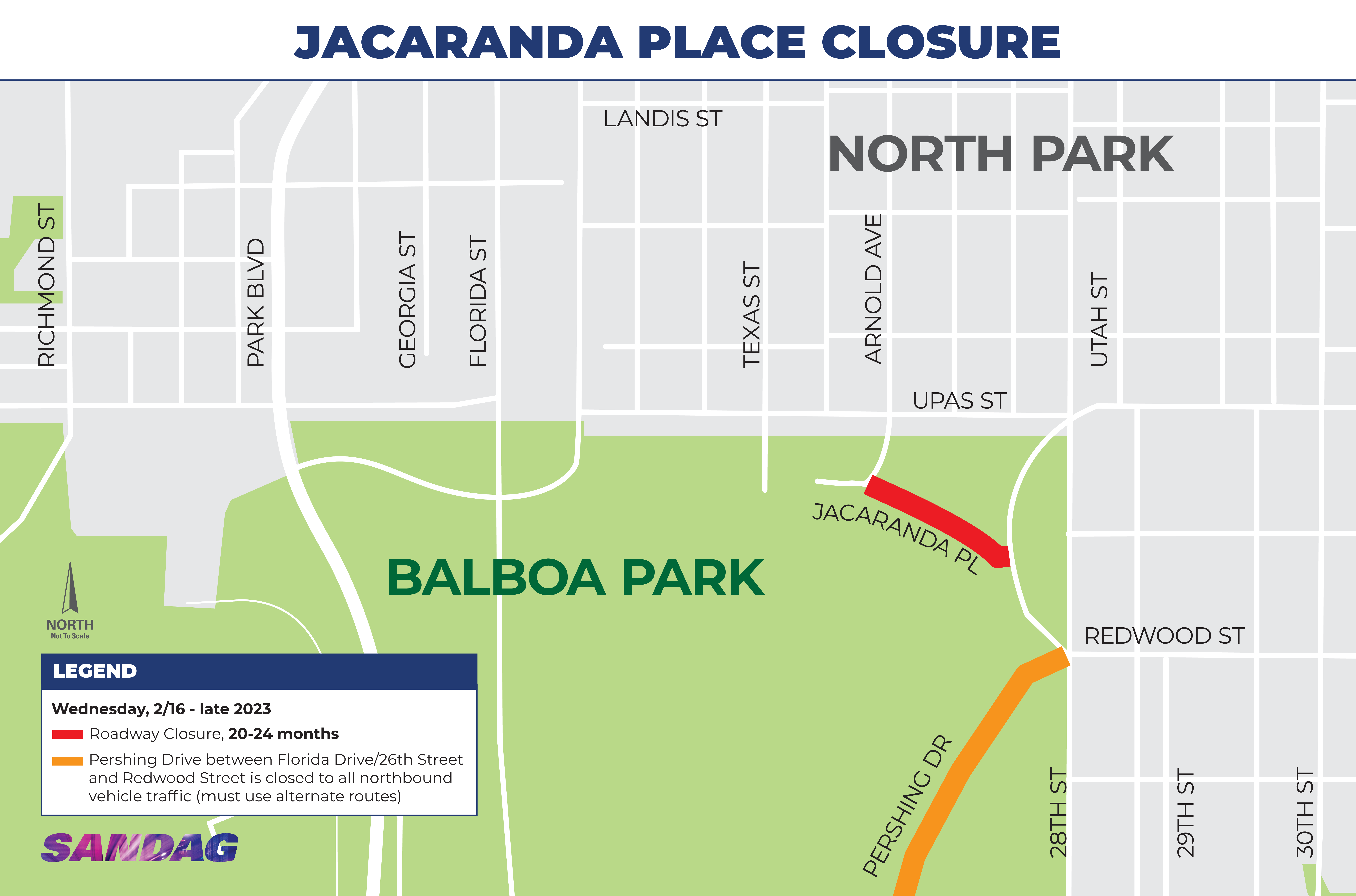 Jacaranda Place Closure Map