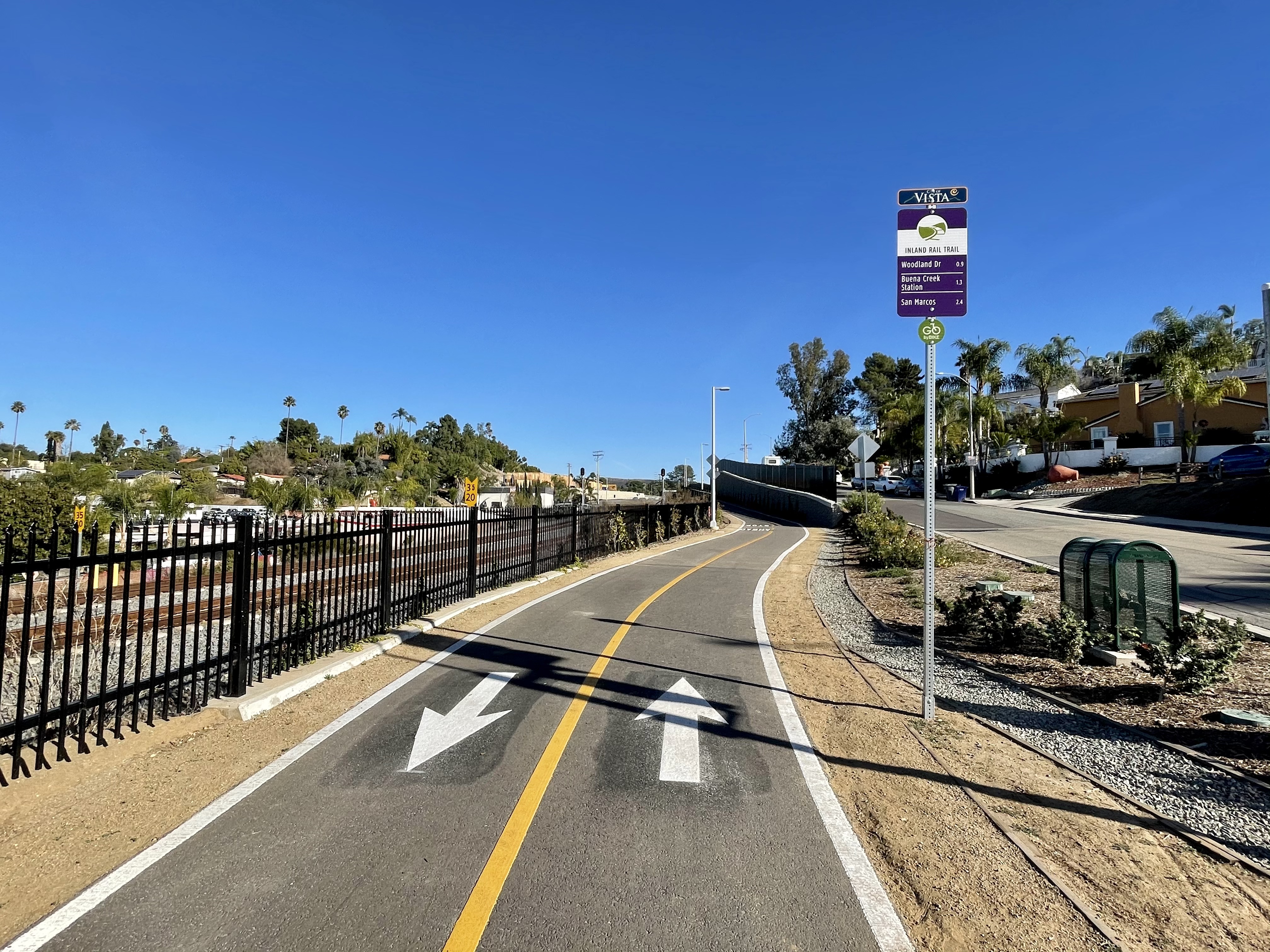 Completed Bikeway with striping and signage