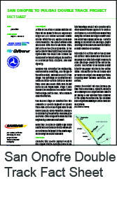 San Onofre Double Track Fact Sheet