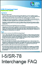 I-5/SR-78 Interchange FAQ