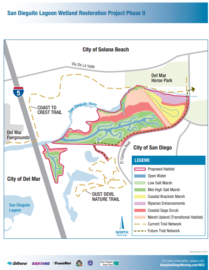 map of restoration project phase ii