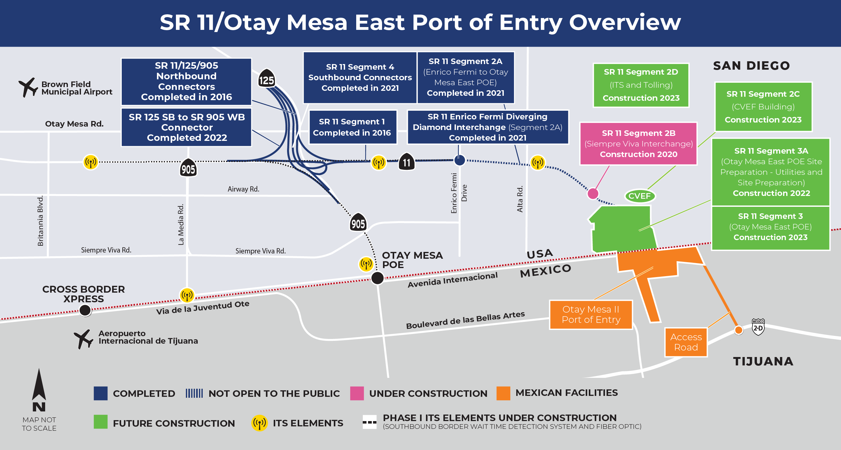 SR 11/ Otay Mesa East Port of Entry Overview Map